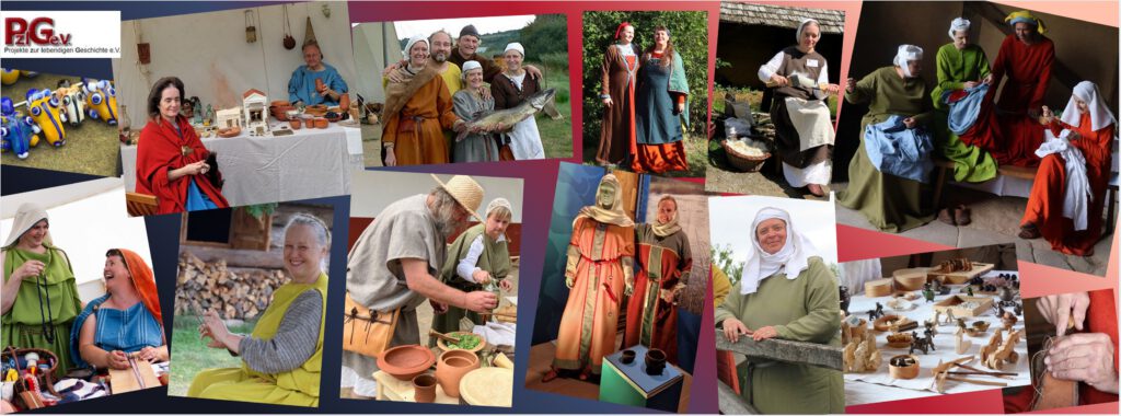 Collage diverser Bilder von Veranstaltungen. Viele lächelnde Gesichter.